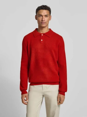 Koszulka polo o kroju regular fit z mieszanki wełny z listwą guzikową Forét