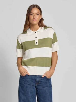 Koszulka polo o kroju regular fit z mieszanki wiskozy model 'LULS' Ichi