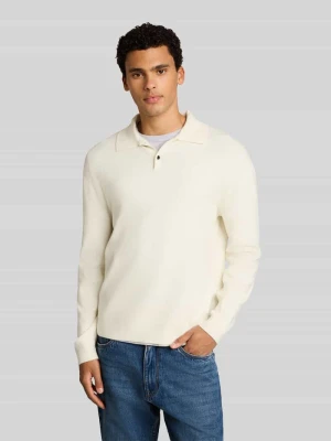 Koszulka polo o kroju regular fit z mieszanki wiskozy Tom Tailor Złamany biały