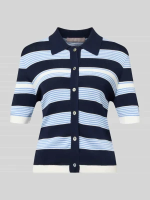 Koszulka polo o kroju regular fit z mieszanki wiskozy z listwą guzikową Christian Berg Woman Selection