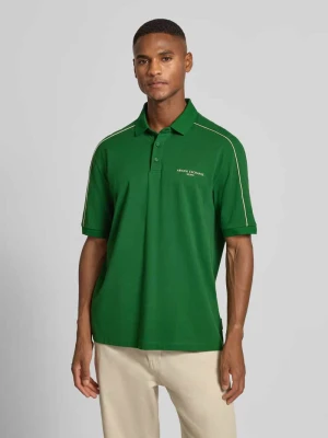 Koszulka polo o kroju regular fit z nadrukiem z logo Armani Exchange