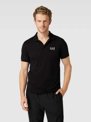 Koszulka polo o kroju regular fit z nadrukiem z logo EA7 Emporio Armani