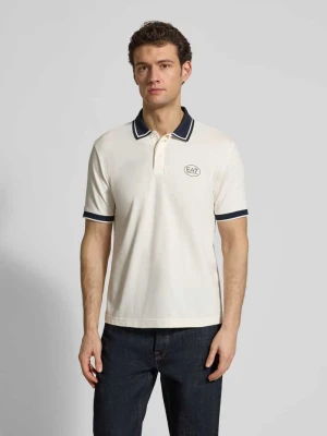 Koszulka polo o kroju regular fit z nadrukiem z logo EA7 Emporio Armani