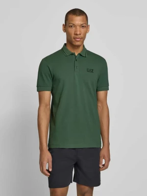 Koszulka polo o kroju regular fit z nadrukiem z logo EA7 Emporio Armani