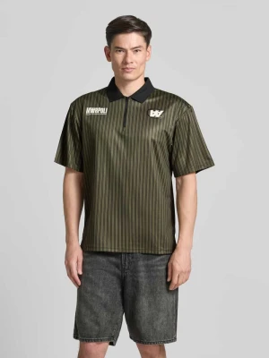 Koszulka polo o kroju regular fit z nadrukiem z logo model 'Lama' Wood Wood
