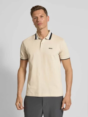Koszulka polo o kroju regular fit z nadrukiem z logo model ‘Paddy’ BOSS Green
