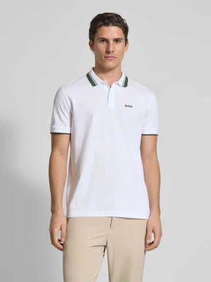 Koszulka polo o kroju regular fit z nadrukiem z logo model ‘Paddy’ BOSS Green