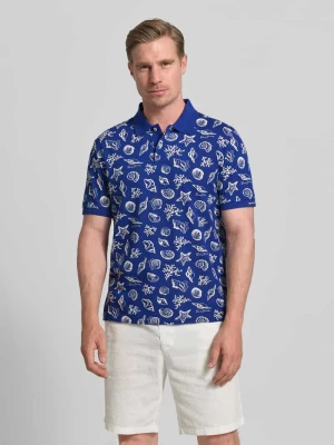Koszulka polo o kroju regular fit z nadrukiem z motywem na całej powierzchni Gant