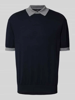 Koszulka polo o kroju regular fit z obszyciem w kontrastowym kolorze Armani Exchange