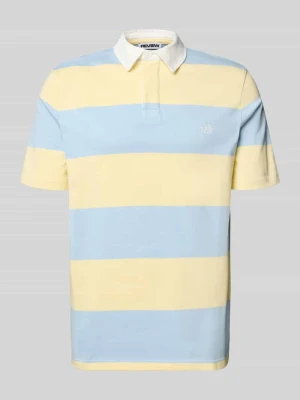 Koszulka polo o kroju regular fit z paskami rugby i haftowanym logo REVIEW