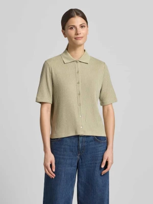 Koszulka polo o kroju regular fit z pełną listwą guzikową Opus