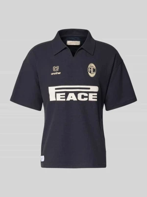 Koszulka polo o kroju regular fit z piki o fakturze wafla model 'Peace' ANOTHER COTTON LAB