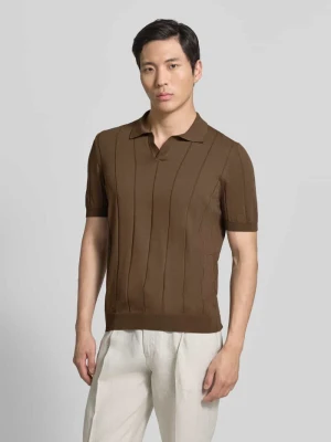 Koszulka polo o kroju regular fit z szerokim ściągaczem i dekoltem w serek GRAN SASSO