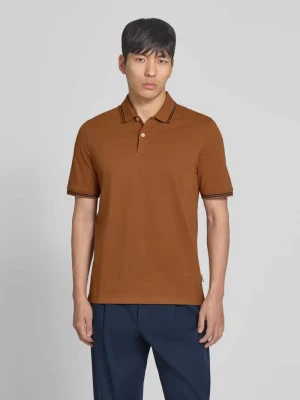 koszulka polo o kroju regular fit z wyhaftowanym logo Bugatti