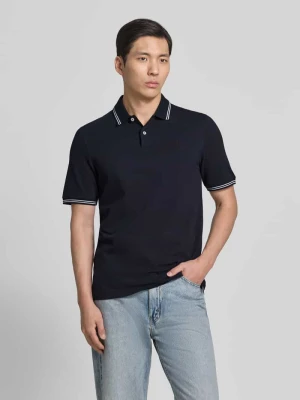 koszulka polo o kroju regular fit z wyhaftowanym logo Bugatti