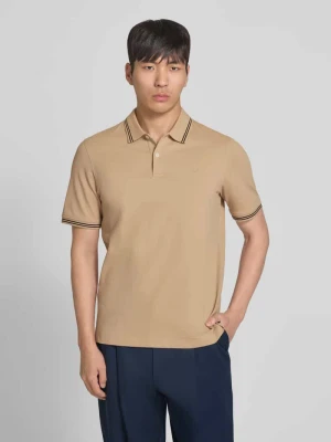 koszulka polo o kroju regular fit z wyhaftowanym logo Bugatti