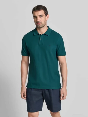 koszulka polo o kroju regular fit z wyhaftowanym logo FYNCH-HATTON Butelkowy zielony