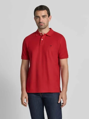 koszulka polo o kroju regular fit z wyhaftowanym logo FYNCH-HATTON Czerwony