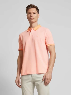 Koszulka polo o kroju regular fit z wyhaftowanym logo FYNCH-HATTON Pomarańczowy