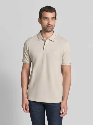 koszulka polo o kroju regular fit z wyhaftowanym logo FYNCH-HATTON Złamany biały