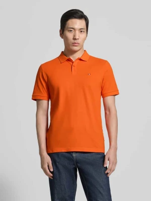 koszulka polo o kroju regular fit z wyhaftowanym logo HECHTER PARIS