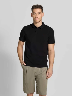 koszulka polo o kroju regular fit z wyhaftowanym logo HECHTER PARIS