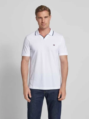 Koszulka polo o kroju regular fit z wyhaftowanym logo i kołnierzykiem polo Christian Berg Men