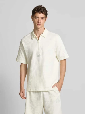 Koszulka polo o kroju regular fit z wyhaftowanym logo i zamkiem błyskawicznym adidas Sportswear