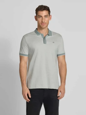 koszulka polo o kroju regular fit z wyhaftowanym logo Lerros