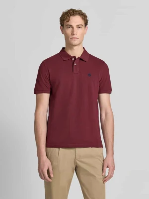 koszulka polo o kroju regular fit z wyhaftowanym logo MCNEAL Ciemnoczerwony