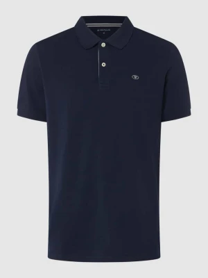Koszulka polo o kroju regular fit z wyhaftowanym logo model ‘BASIC’ Tom Tailor Granatowy