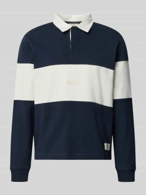 koszulka polo o kroju regular fit z wyhaftowanym logo model 'FREDERIKSBERG' Jack&Jones Granatowy