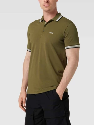 Koszulka polo o kroju regular fit z wyhaftowanym logo model ‘Paddy’ BOSS Green