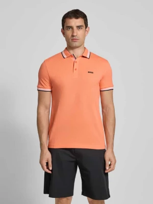 Koszulka polo o kroju regular fit z wyhaftowanym logo model ‘PADDY’ BOSS Green