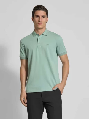 Koszulka polo o kroju regular fit z wyhaftowanym logo model ‘PADDY’ BOSS Green