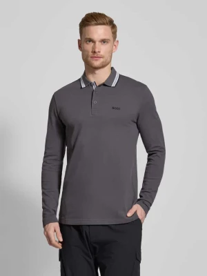 Koszulka polo o kroju regular fit z wyhaftowanym logo model ‘Plisy’ BOSS Green