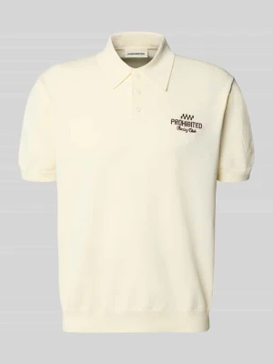 koszulka polo o kroju regular fit z wyhaftowanym logo model 'Speedtrap' PROHIBITED