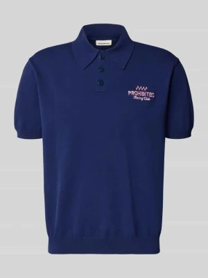 koszulka polo o kroju regular fit z wyhaftowanym logo model 'Speedtrap' PROHIBITED