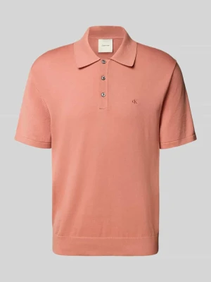 Koszulka polo o kroju regular fit z wyhaftowanym logo model ‘SUPIMA’ CK Calvin Klein