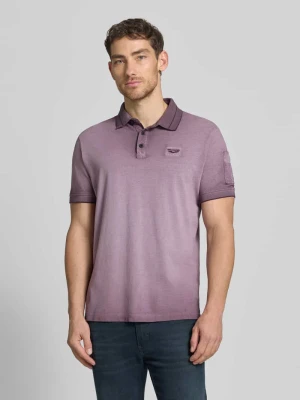 koszulka polo o kroju regular fit z wyhaftowanym logo PME Legend Jasnofioletowy