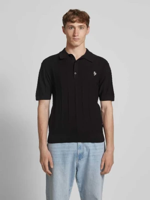 Koszulka polo o kroju regular fit z wyhaftowanym logo REVIEW