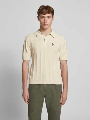 Koszulka polo o kroju regular fit z wyhaftowanym logo REVIEW