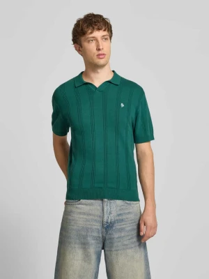 koszulka polo o kroju regular fit z wyhaftowanym logo REVIEW