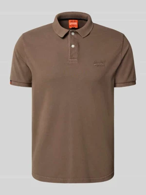 Koszulka polo o kroju regular fit z wyhaftowanym logo Superdry