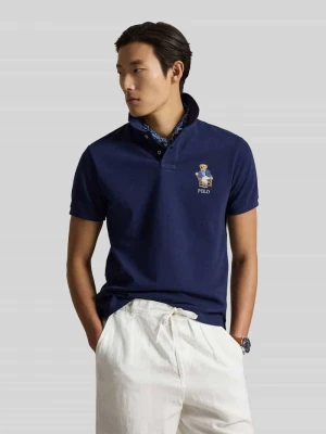 Koszulka polo o kroju regular fit z wyhaftowanym nadrukiem polo bear Polo Ralph Lauren Granatowy