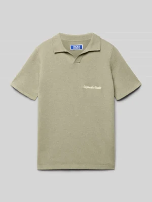Koszulka polo o kroju regular fit z wyszywanym logo model 'Rebro' jack & jones