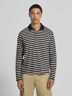 koszulka polo o kroju regular fit z wzorem w paski model 'CASSIS' Jack&Jones Czarny