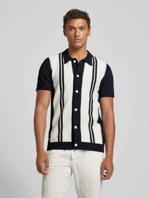 Koszulka polo o kroju regular fit z wzorem w paski model ‘MATTIS’ Selected Homme