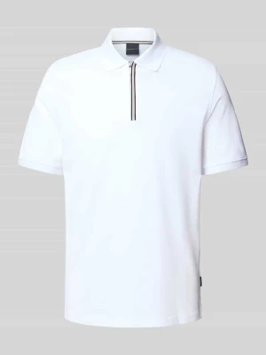 Koszulka polo o kroju regular fit z zamkiem błyskawicznym Bugatti