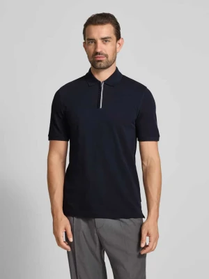 Koszulka polo o kroju regular fit z zamkiem błyskawicznym Bugatti